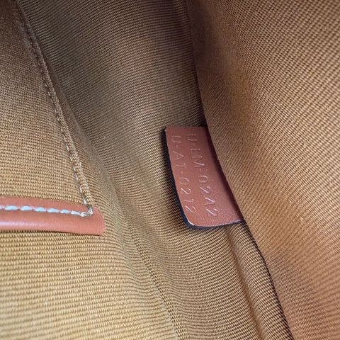 【中古】 CELINE セリーヌ AVA TRIOMPHE アヴァ トリオンフ  ショルダーバッグ ブラウン キャンバス カーフスキン USED USED バッグ