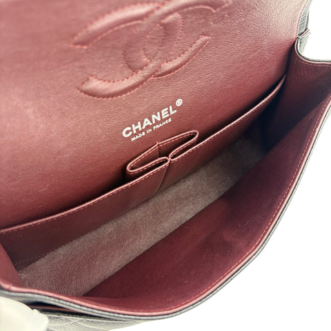 【中古】 CHANEL シャネル MATELASSE マトラッセ ダブルフラップ チェーンショルダー 18番台(2014年) ブラック キャビアスキン 中古 USED バッグ