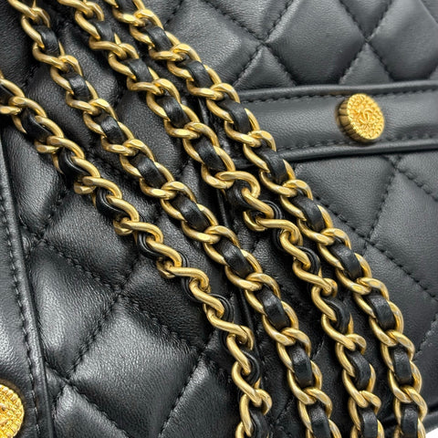 【中古】 CHANEL シャネル GIRL CHANEL ガールシャネル ショルダーバッグ 23番台(2016年) ブラック ラムスキン 中古 USED バッグ
