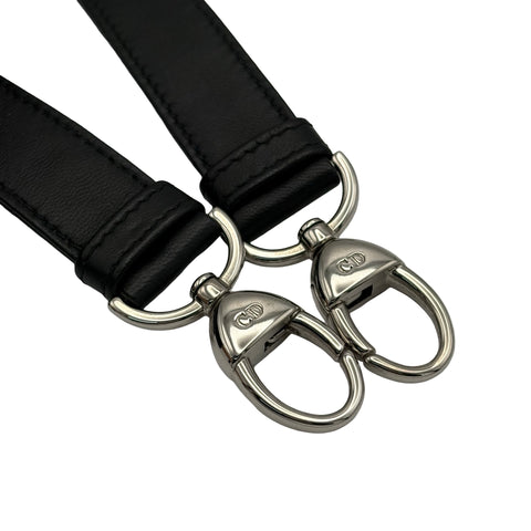 【中古】Christian Dior クリスチャン ディオール LADY DIOR MEDIUM BAG レディディオール ミディアム ハンドバッグ 14-BO-1210(2020年) ブラック ラムスキン 中古 USED バッグ