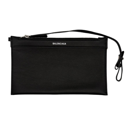 【中古】 BALENCIAGA バレンシアガ NAVY CABAS ネイビーカバス ハンドバッグ トートバッグ ブラック レザー 中古 USED バッグ