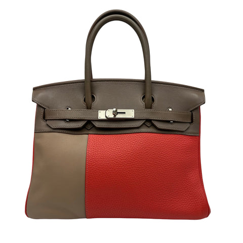 【中古】 Hermès エルメス バーキン30 カザック マルチカラー クレマンス×スイフト シルバー金具 □P刻(2012年) ブランドバッグ ハンドバッグ バッグ  中古品 レディース