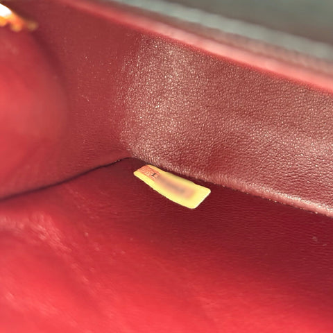 【中古】 CHANEL シャネル MINI MATELASSE ミニマトラッセ ショルダーバッグ 1番台(1990年) ブラック ラムスキン 中古 USED バッグ