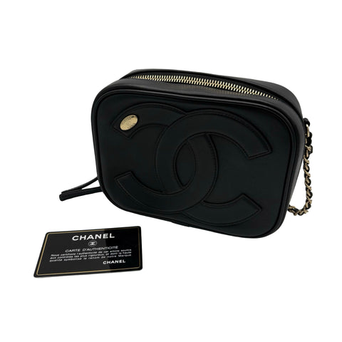 【中古】 CHANEL シャネル CHAINSHOULDERBAG チェーンショルダーバッグ ショルダーバッグ 27番台(2018‐2019年) ブラック ラムスキン 中古 USED バッグ