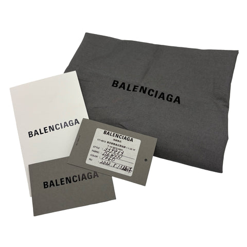 【中古】 BALENCIAGA バレンシアガ NAVY CABAS ネイビーカバス ハンドバッグ トートバッグ ブラック レザー 中古 USED バッグ