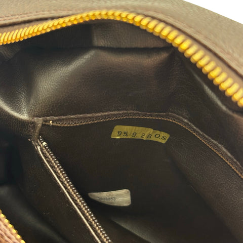 【中古】 CHANEL シャネル COCOMARK COSME POUCH ココマーク コスメポーチ POUCH ブラウン キャビアスキン 中古 BROWM CAVIARSKIN