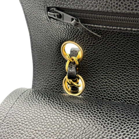 【美品】 CHANEL シャネル MATELASSE 23 マトラッセ23 ショルダーバッグ ICチップ(2021年～) ブラック キャビアスキン 中古 USED バッグ
