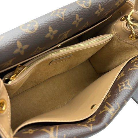 【美品】 LOUIS VUITTON ルイ・ヴィトン DOUBLE V  BAG ドゥブルV ハンドバッグ ショルダーバッグ ICチップ(2021年～) ブラウン/ベージュ レザー 中古 USED バッグ