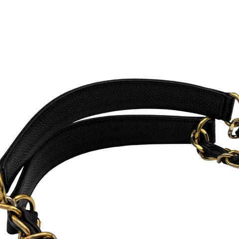 【中古】 CHANEL シャネル CHAINSHOULDERBAG チェーンショルダーバッグ ショルダーバッグ 11番台(2007年) ブラック キャビアスキン 中古 USED バッグ