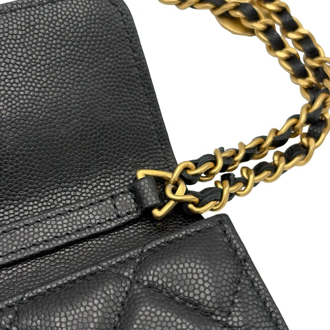 【中古】 CHANEL シャネルMINICHAINBAG ミニチェーンBAG ブラック ブランドバッグ ショルダーバッグ 中古品