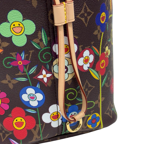 【美品】 LV×TM ルイヴィトン×村上隆 NEVERFULLMM(M13271) ネヴァーフルMM トートバッグ ICチップ(2021年～) モノグラム キャンバス 中古 USED バッグ