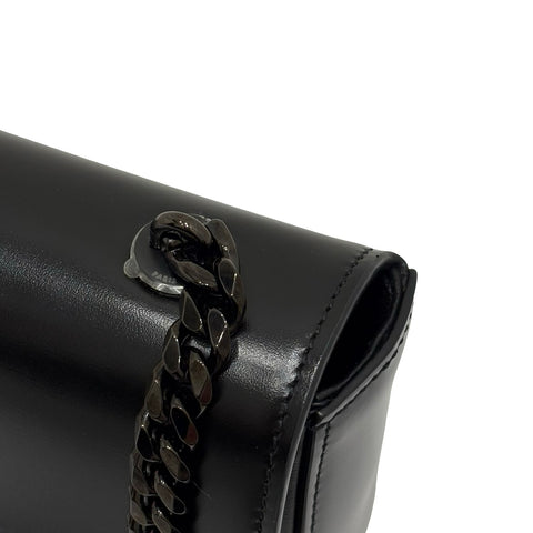 【中古】 CELINE セリーヌ CHAIN SHOULDER BAG チェーショルダーバッグ ショルダーバッグ ブラック カフースキン 中古 USED バッグ