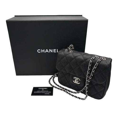 【美品】 CHANEL シャネル MATELASSE SHOULDERBAG マトラッセチェーンショルダーバッグ ショルダーバッグ 25番台(2017-2018年) ブラック キャビアスキン 中古 USED バッグ