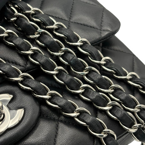 【中古】 CHANEL シャネル DOUBLE FLAP MATELASSE ダブルフラップマトラッセ ショルダーバッグ 31番台(2021年) ブラック ラムスキン 中古 USED バッグ