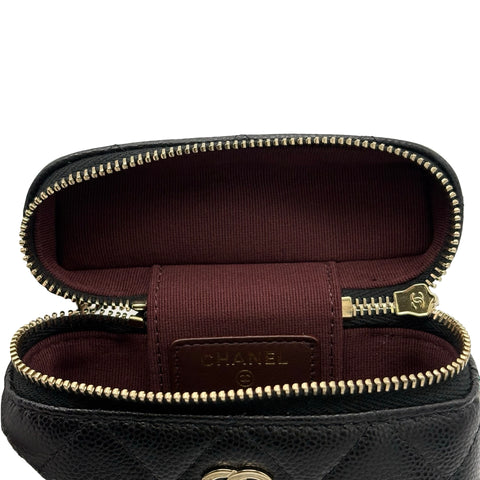 【美品】 CHANEL シャネル BAG CHARM バッグチャーム CHARM ブラック キャビアスキン 美品 BLACK CAVIARSKIN