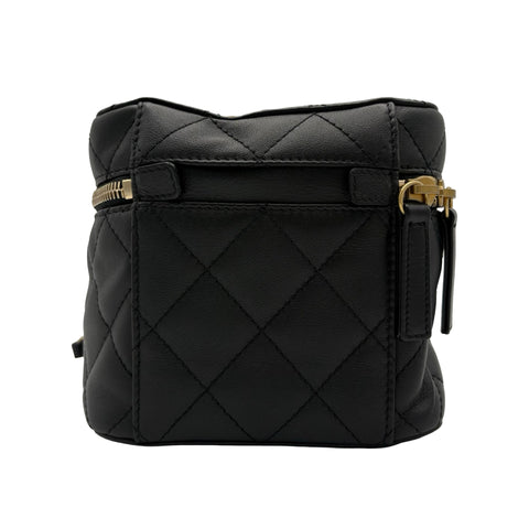 【中古】 CHANEL シャネル VANITYBAG  バニティバッグ ブラック カーフスキン ブランドバッグ ショルダーバッグ 中古品
