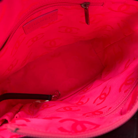 【中古】 CHANEL シャネル CAMBON TOTEBAG カンボンライン トートバッグ 10番台(2005‐2006年) ブラック ラムスキン 中古 USED バッグ
