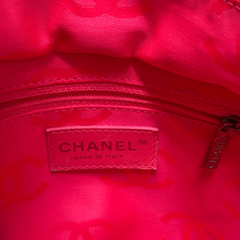 【中古】 CHANEL シャネル CAMBON TOTEBAG カンボンライン トートバッグ 10番台(2005‐2006年) ブラック ラムスキン 中古 USED バッグ
