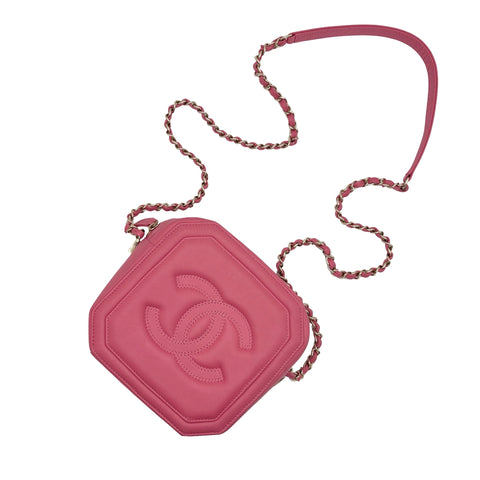 【中古】 CHANEL シャネル SQUARE SHOULDER BAG スクエアショルダーバッグ ショルダーバッグ 29番台(2020年) ピンク ラムスキン 中古 USED バッグ