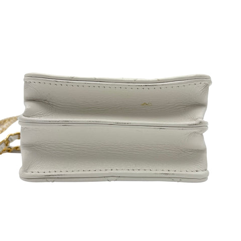 【中古】 CHANEL シャネル ミニフラップ チェーンショルダーバッグ ホワイト ラムスキン ホワイト系 ゴールド金具 ランダム番(2021年～) 中古品
