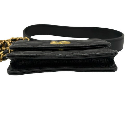 【中古】 CHANEL シャネルMINICHAINBAG ミニチェーンBAG ブラック ブランドバッグ ショルダーバッグ 中古品