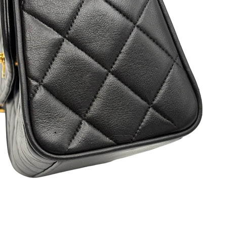 【中古】 CHANEL シャネル MATELASSE CHAINSHOULDERBAG チェーンショルダーバッグ ショルダーバッグ 2番台(1993-1994年) ブラック ラムスキン ヴィンテージ 中古 USED バッグ