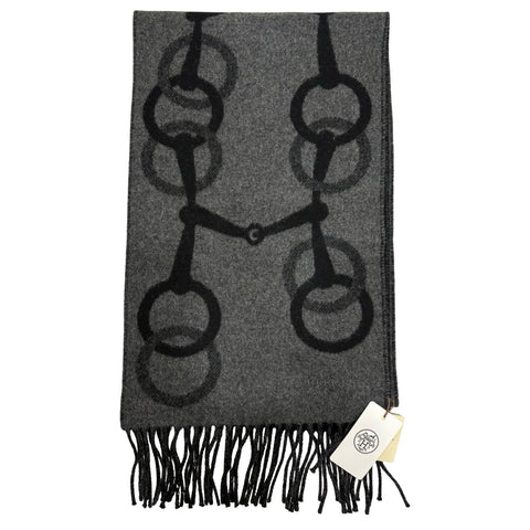 【新品未使用】 Hermes エルメス カシミヤマフラー《エニー・モール》 マフラー フランネル/グリ・シネ・クレール カシミヤ100% 新品未使用