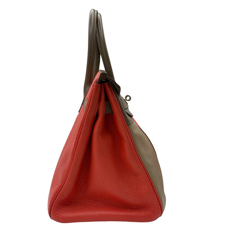 【中古】 Hermès エルメス バーキン30 カザック マルチカラー クレマンス×スイフト シルバー金具 □P刻(2012年) ブランドバッグ ハンドバッグ バッグ  中古品 レディース