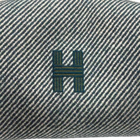 【美品】 Hermes エルメス BRIDE A BRAC PM ブリッドアブラックPM ハンドバッグ カーキ/ブルー コットンキャンバス 中古 USED バッグ